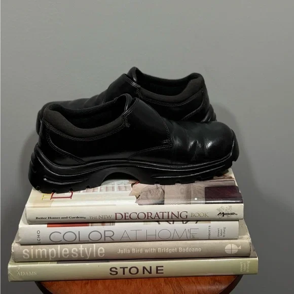 Teva Men’s Black Leather Loafers size 7 1/2 - Picture 8 of 16